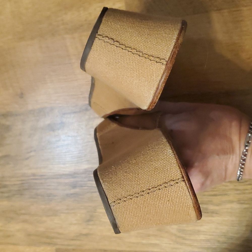 Olukai Womans Brown Leather Cutout Slide Sandals Size 10 - Picture 8 of 15